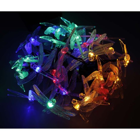 Lampki ogrodowe solarne ważki 6,5m 30LED multikolor Kik Sp. z o. o. Sp. k.