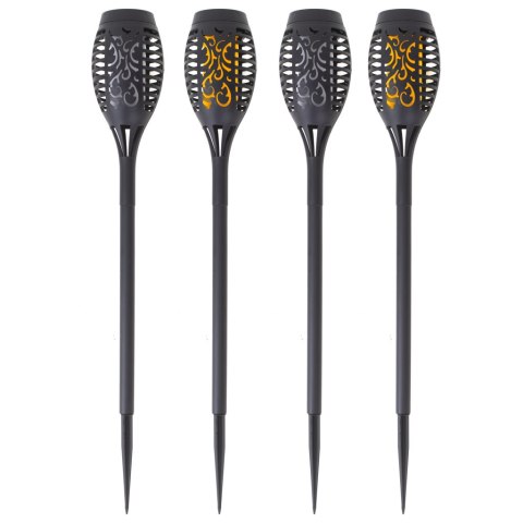 Lampy solarne ogrodowe pochodnie 12LED 4szt. Kik Sp. z o. o. Sp. k.