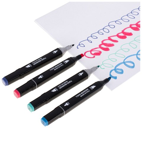 Markery dwustronne mazaki alkoholowe w etui 48 + podstawka Kik Sp. z o. o. Sp. k.