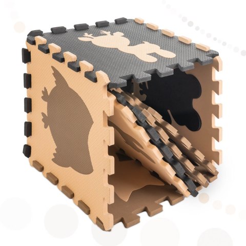 Mata edukacyjna piankowa puzzle beż 85 x 85 cm 9 elementów Kik Sp. z o. o. Sp. k.