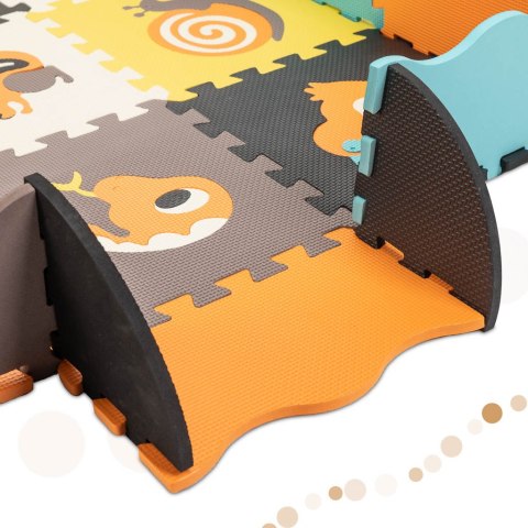 Mata edukacyjna piankowa puzzle zwierzątka kolorowa 114 x 114 cm 25 elementów Kik Sp. z o. o. Sp. k.