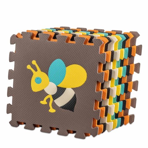 Mata edukacyjna piankowa puzzle zwierzątka kolorowa 85 x 85 cm 9 elementów Kik Sp. z o. o. Sp. k.