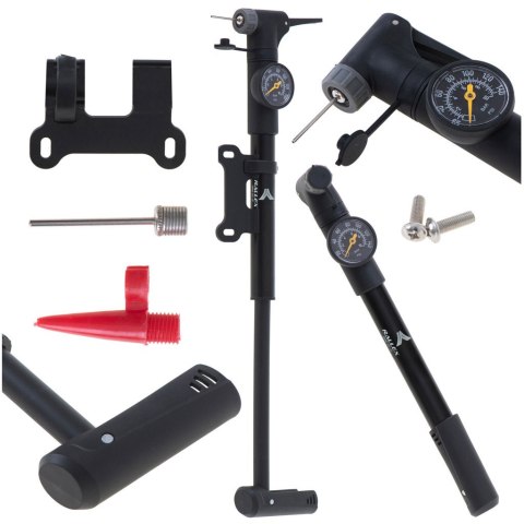 Pompka do roweru z manometrem RALLEX rowerowa ręczna do piłki materaca z uchwytem na rower SHANGHAI RALLEX INDUSTRIAL