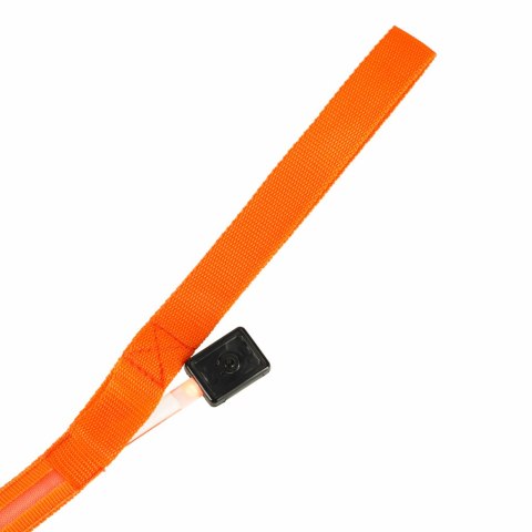 Smycz dla psa kota świecąca spacer jesień zima noc LED 1,2 m pomarańczowa Kik Sp. z o. o. Sp. k.