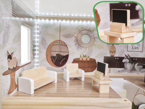 Domek dla lalek drewniany LULILO FLORO boho LED 78cm Kik Sp. z o. o. Sp. k.