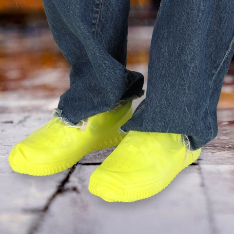 Nakładki przeciwdeszczowe na buty ochraniacze nieprzemakalne przeciwdeszczowe kalosze S żółte roz. 26-34 Kik Sp. z o. o. Sp. k.