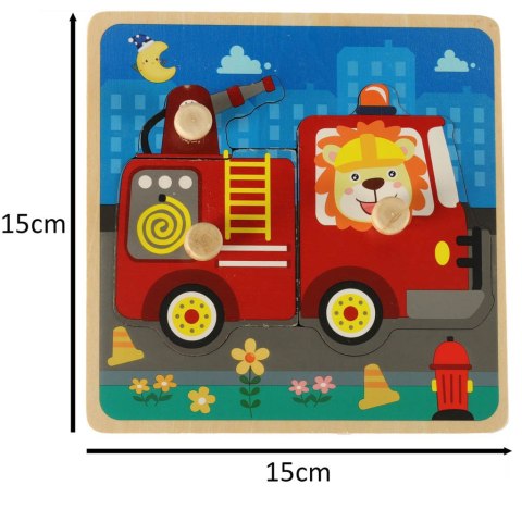 Puzzle drewniane sorter układanka straż pożarna Kik Sp. z o. o. Sp. k.