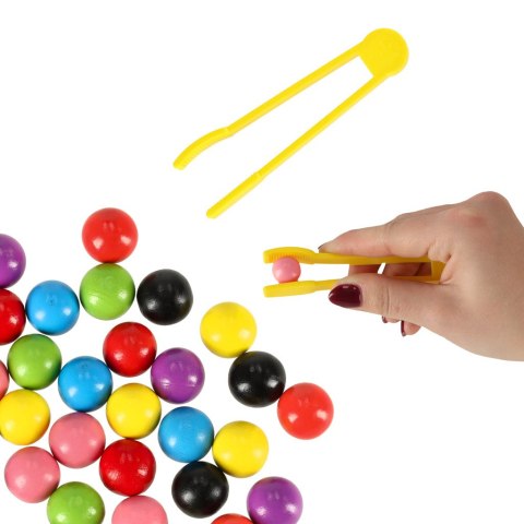 Układanka edukacyjna Montessori kolorowe kulki nauka liczenia nauka kolorów zestaw XXl 66 el. Kik Sp. z o. o. Sp. k.