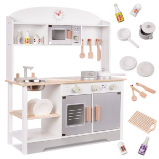 Kuchnia dla dzieci drewniana MDF MODERN CLASSIC akcesoria 82cm szara Kik Sp. z o. o. Sp. k.