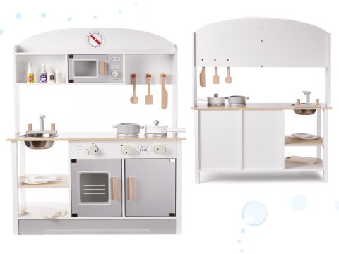 Kuchnia dla dzieci drewniana MDF MODERN CLASSIC akcesoria 82cm szara Kik Sp. z o. o. Sp. k.