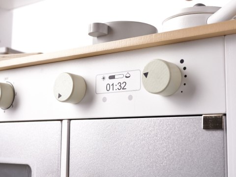 Kuchnia dla dzieci drewniana MDF MODERN CLASSIC akcesoria 82cm szara Kik Sp. z o. o. Sp. k.