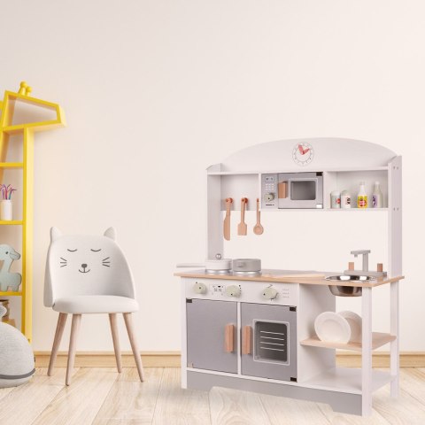 Kuchnia dla dzieci drewniana MDF MODERN CLASSIC akcesoria 82cm szara Kik Sp. z o. o. Sp. k.