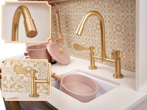 Kuchnia dla dzieci drewniana MDF retro z akcesoriami BOHO 100cm Kik Sp. z o. o. Sp. k.
