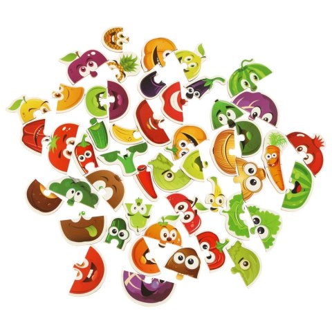 Puzzle dla dzieci układanka w puszce owoce warzywa 50 puzzli 25 obrazków Kik Sp. z o. o. Sp. k.