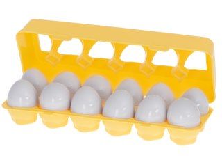 Układanka edukacyjna sorter dopasuj kształty owoce jajka 12 sztuk Kik Sp. z o. o. Sp. k.
