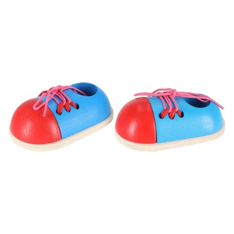 Buty drewniane do nauki sznurowania wiązania sznurowadeł 2 sztuki Kik Sp. z o. o. Sp. k.