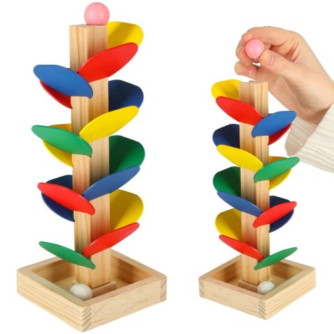 Drzewko edukacyjne klocki drewniane tor kulkowy Kulodrom Montessori Kik Sp. z o. o. Sp. k.
