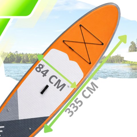 Deska SUP AquaPaddle 335x84x15 cm wiosło pompka zestaw plecak 180 kg