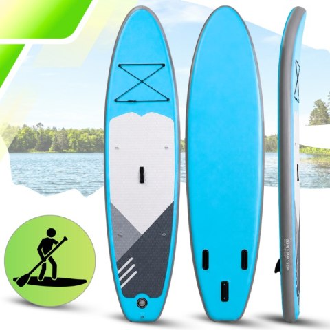 Deska SUP AquaPaddle 335x84x15 cm wiosło pompka zestaw plecak 180 kg