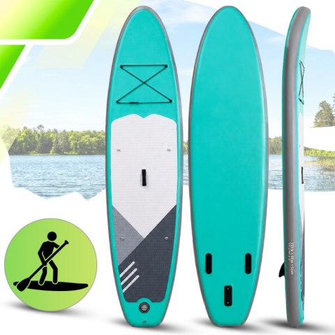 Deska SUP AquaPaddle 335x84x15 cm wiosło pompka zestaw plecak 180 kg