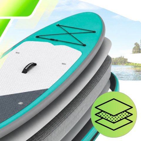 Deska SUP AquaPaddle 335x84x15 cm wiosło pompka zestaw plecak 180 kg