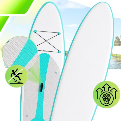 Deska SUP AquaPaddle 335x84x15 cm wiosło pompka zestaw plecak 180 kg