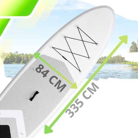 Deska SUP AquaPaddle 335x84x15 cm wiosło pompka zestaw plecak 180 kg