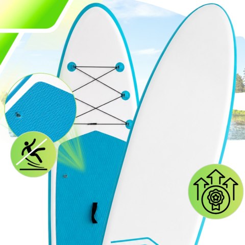 Deska SUP AquaPaddle 335x84x15 cm wiosło pompka zestaw plecak 180 kg