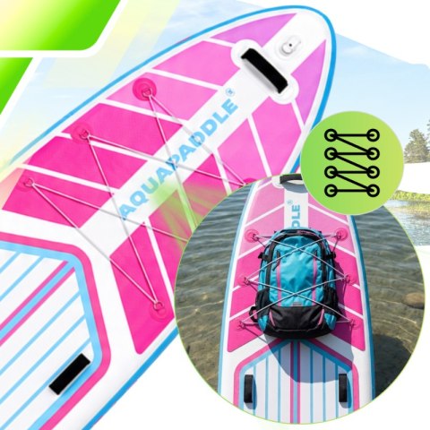 Deska SUP AquaPaddle 355x82x15 cm wiosło pompka zestaw plecak 200 kg