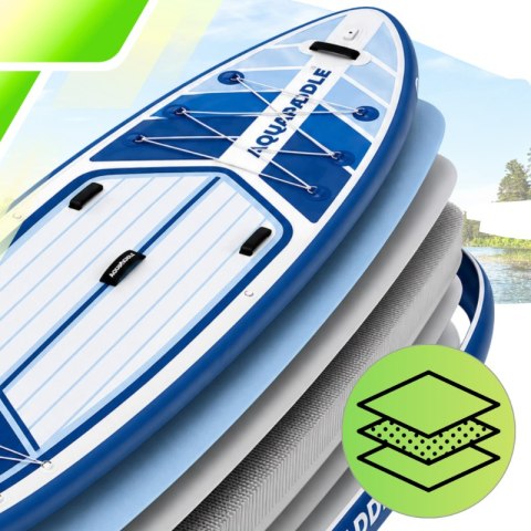 Deska SUP AquaPaddle 355x82x15 cm wiosło pompka zestaw plecak 200 kg