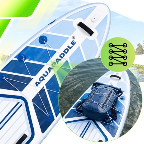 Deska SUP AquaPaddle 355x82x15 cm wiosło pompka zestaw plecak 200 kg
