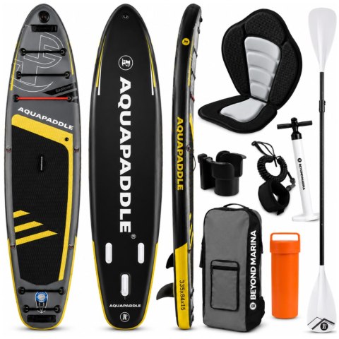 Deska SUP z siedziskiem AquaPaddle 335x84x15 cm wiosło pompka zestaw plecak