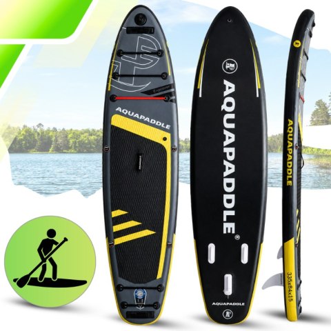 Deska SUP z siedziskiem AquaPaddle 335x84x15 cm wiosło pompka zestaw plecak