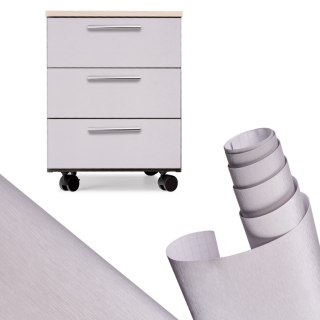 Folia okleina rolka aluminium imitująca stal metalic szczotkowana srebrna 1,52x30m Kik Sp. z o. o. Sp. k.