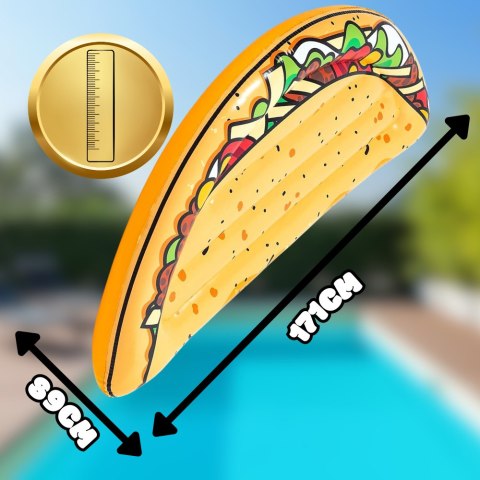 BESTWAY MATERAC DMUCHANY DO PŁYWANIA PLAŻA NA BASEN TACO DUŻY XXL