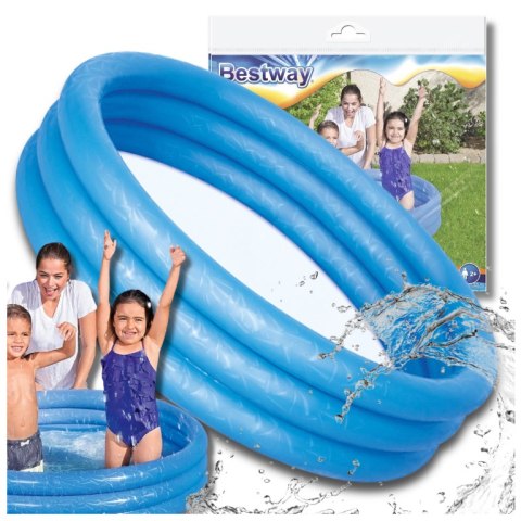 DMUCHANY BASEN BASENIK BRODZIK DLA DZIECI NIEBIESKI 122 CM X 25 CM BESTWAY