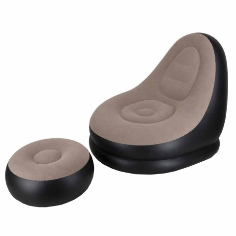 Fotel z podnóżkiem wypoczynkowy dmuchany sofa pufa pompka zestaw 2w1 Kik Sp. z o. o. Sp. k.