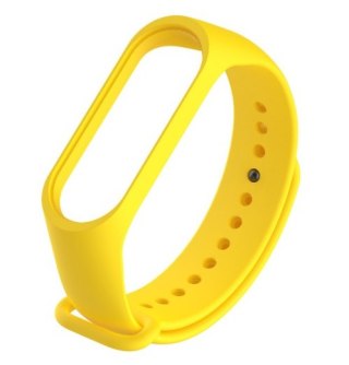 Silikonowy pasek opaska do Xiaomi Mi Band 3/ Xiaomi Mi Band 4 - żółty HaloFuture