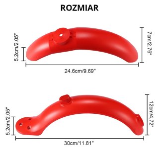 Zestaw błotników do hulajnogi Xiaomi M365 / PRO - czerwony HaloFuture