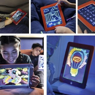 Magiczny tablet do rysowania 3D + pisaki - czerwony HaloFuture