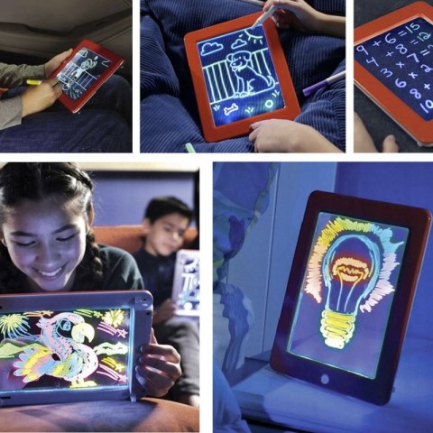 Magiczny tablet do rysowania 3D + pisaki - czerwony HaloFuture