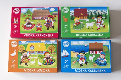 Puzzle Wioska Łowicka FOLKSTAR 30 elementów FOLKSTAR Sp. z o.o.