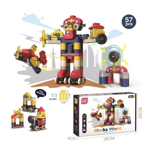 DIY Robot - zestaw klocków nauka, edukacja HaloFuture