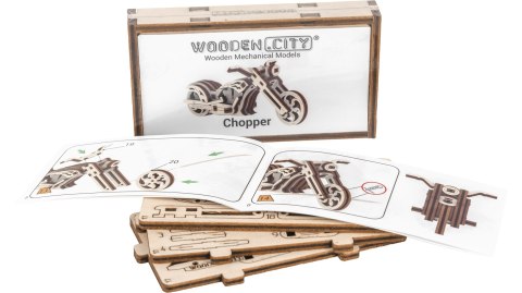 Drewniane Puzzle 3D - Motocykl Chopper Mobimods sp. z o.o.