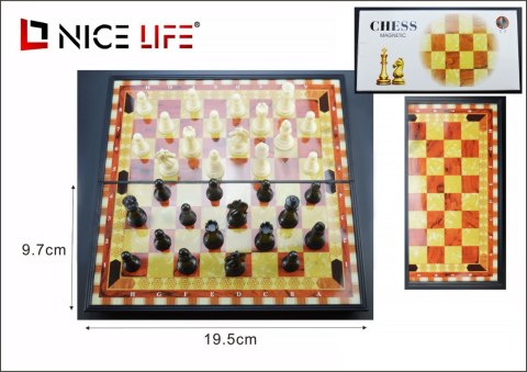 Gra Planszowa - Mini Szachy 9,7 x 19,5 cm LOVE LIFE Sp. z.o.o