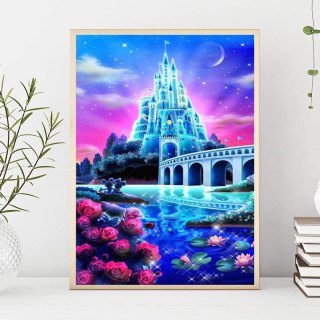 Haft Diamentowy/ Obraz 5D/ Mozaika Diamentowa/ Diamond Painting - wymarzony zamek, rozm. 40x50 cm HaloFuture