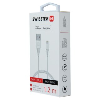 Kabel / przewód USB / Lightning MFI 1,2 m Swissten - biały HaloFuture