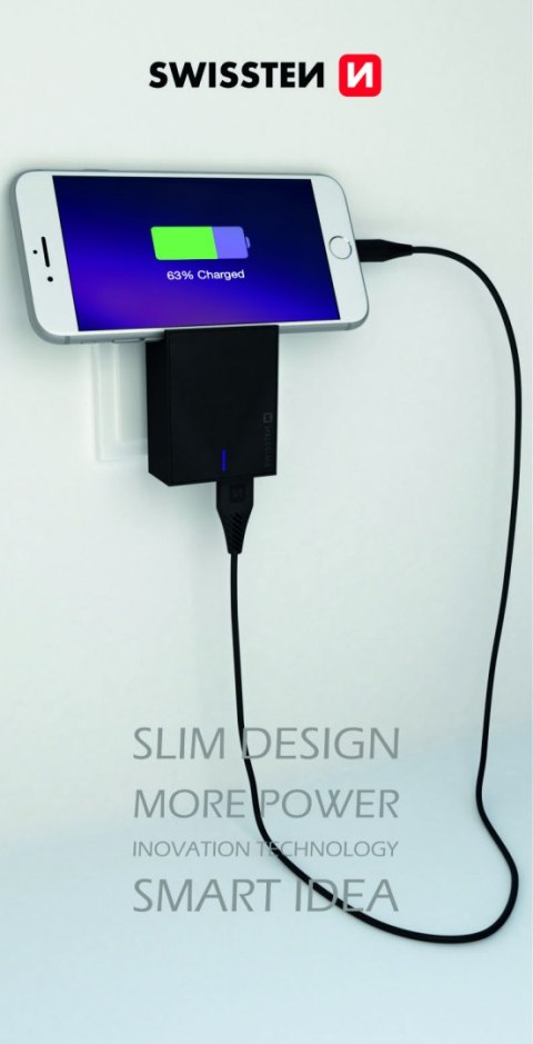 Ładowarka do iPhone 20W Power Delivery Swissten - czarna GAMACZ. CZ s.r.o.