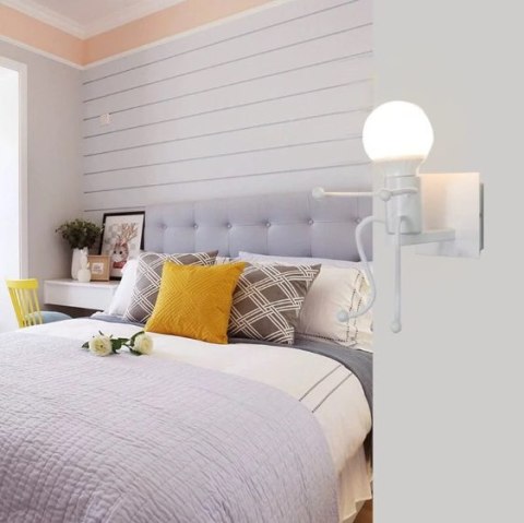 Lampa ścienna / Kinkiet Loft pojedyńczy - biała, typ VIII HaloFuture