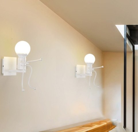 Lampa ścienna / Kinkiet Loft pojedyńczy - biała, typ VIII HaloFuture